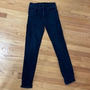 American eagle black jeans - size 0 - high rise skinny jeans
